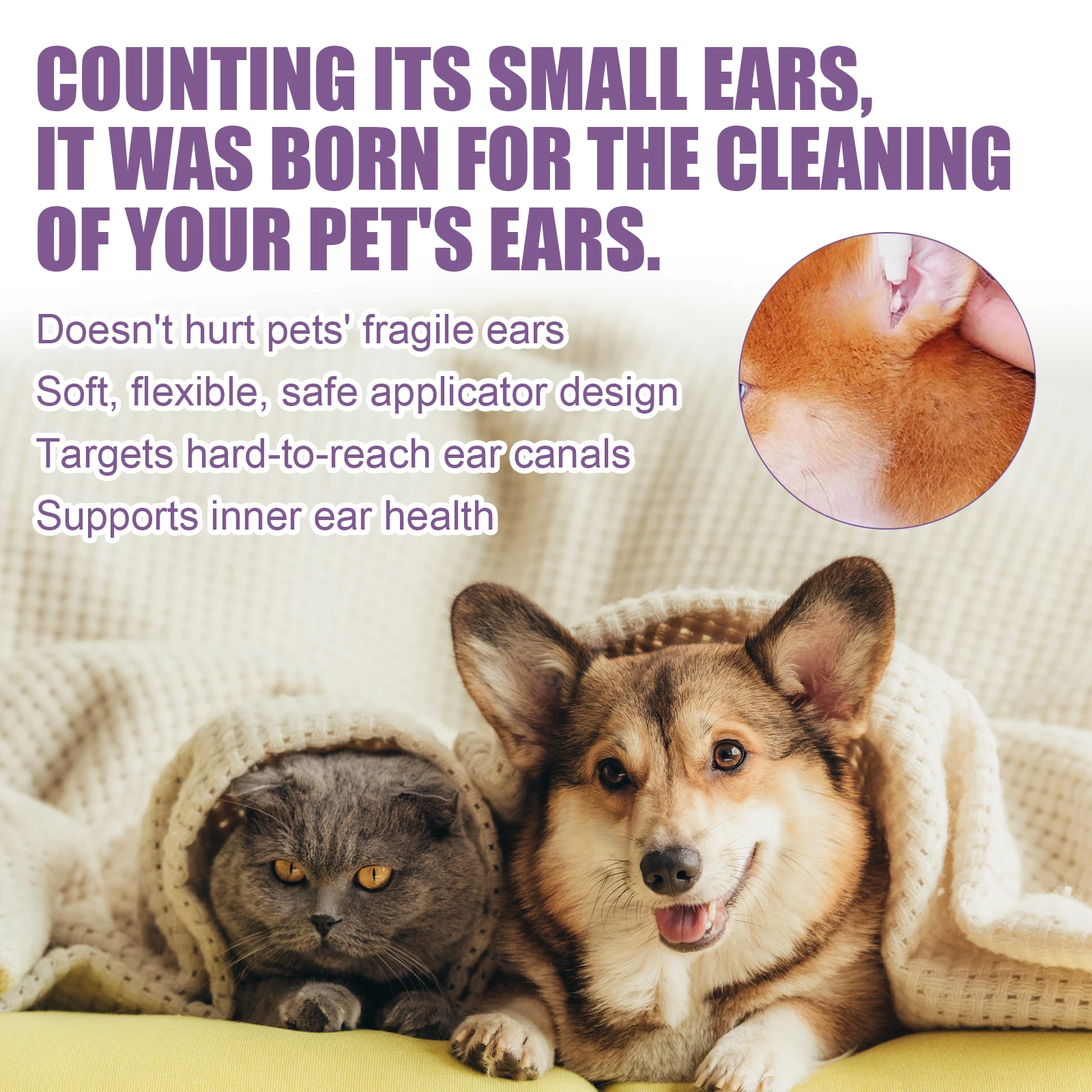 Ear Cleaner Pet Ear Drops For Infections Control Yeast Mites Ear Mites And Ear Wax Itching 118ml - Image 4