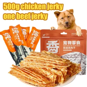 Dog Snacks Chicken Breast Jerky 500g Pure Beef Jerky 25g Nutritious Delicious Adult Dog Puppy Training Rewards Pet Snacks Foods